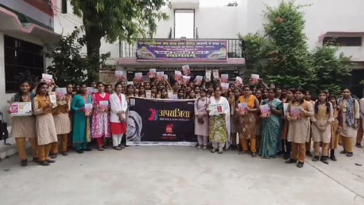 girl students were made aware about health in Aparajita program