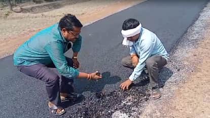Negligence in construction of road worth crores in Bilaspur uprooted as soon as it was built