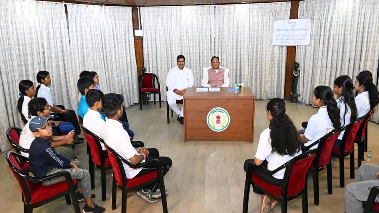 CM Say meets 10th and 12th class toppers at CM residence: Calls discipline and hard work real keys to success