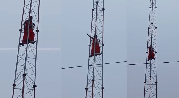 Kanpur Woman Climbs Tower Near Commissioners Office Demands Release of Jailed Husband Refuses to Come Down