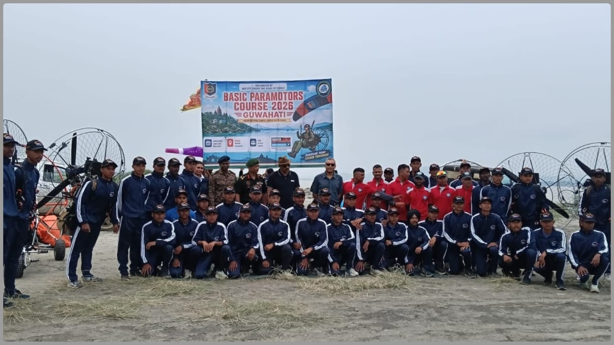 NCC: Basic Paramotor Training begins for the first time in Guwahati, DG NCC reviews training