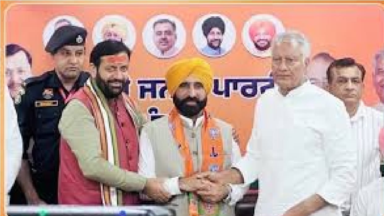 Punjab CM Mann's Cousin, Gyan Singh, Joins BJP; Embraces the Party in the Presence of Saini and Sunil Jakhar