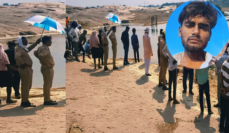 Youth Swept Away in Betwa River; Photo of Constable Holding Umbrella Over Policeman at the Scene Goes Viral