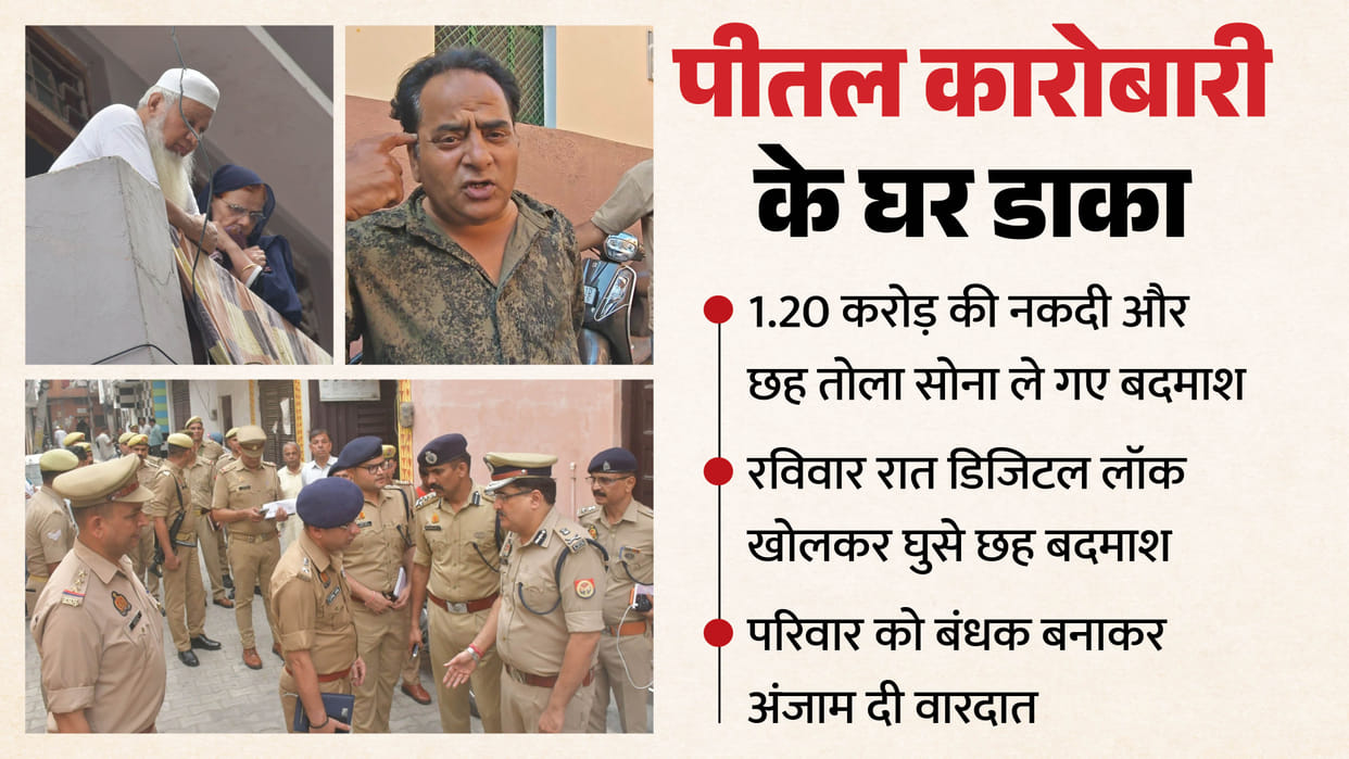 Robbery at Brass Trader Home Crooks Flee with ₹1.20 Crore in Cash and Six Tolas of Gold price