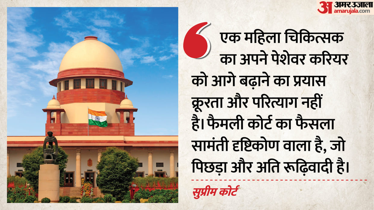 Supreme Court says qualified Wife career ambition not cruelty or desertion family court feudalistic approach