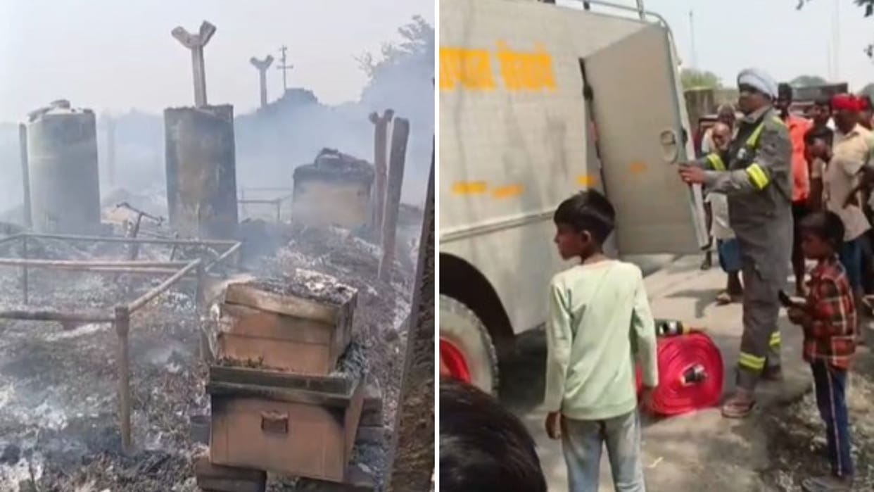 Ghazipur News Homes Burn Down Before Eyes 13 Huts Belonging Nine Families Reduced Ashes Loss Worth Lakhs