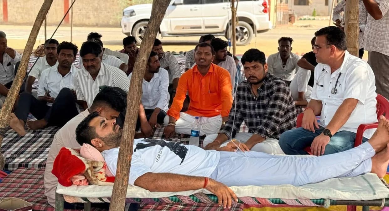 Rajasthan MLA Ravindra Singh Bhati Falls Ill During Giral Mines Protest Put on Drip at Dharna Site