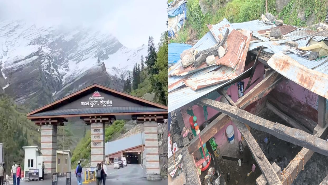 Himachal Weather: Heavy Rains Lash Dharamshala and Una; Storm Blows Away Roof of House in Juri