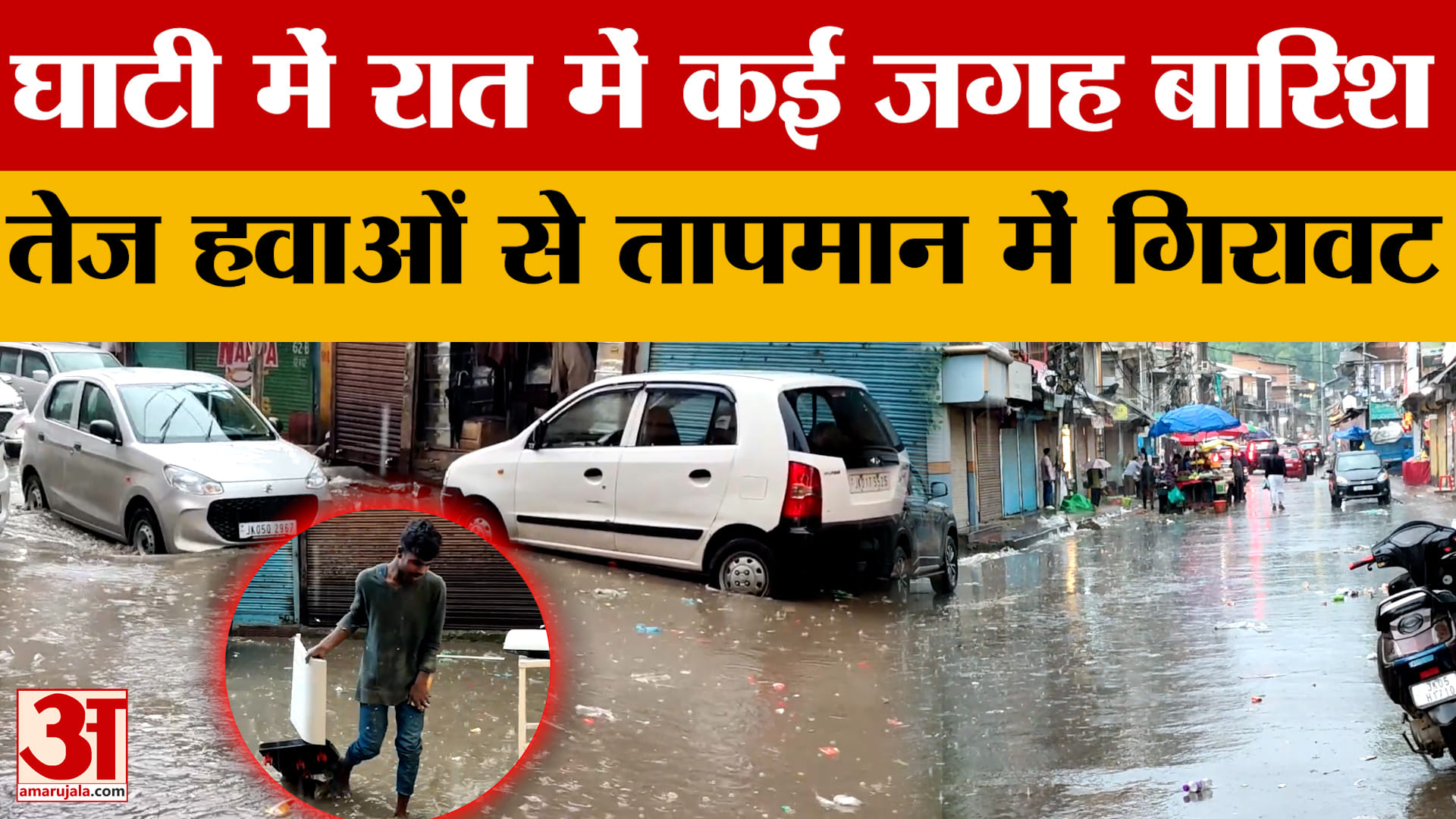 Jammua and Kashmir Weather: घाटी में रात में कई जगह बारिश, तेज हवाओं से तापमान में गिरावट | Ramban