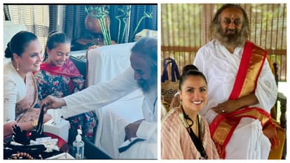 Lara Dutta Bhupathi wishes Gurudev Sri Sri Ravi Shankar on his 70th birthday shares photos on social media
