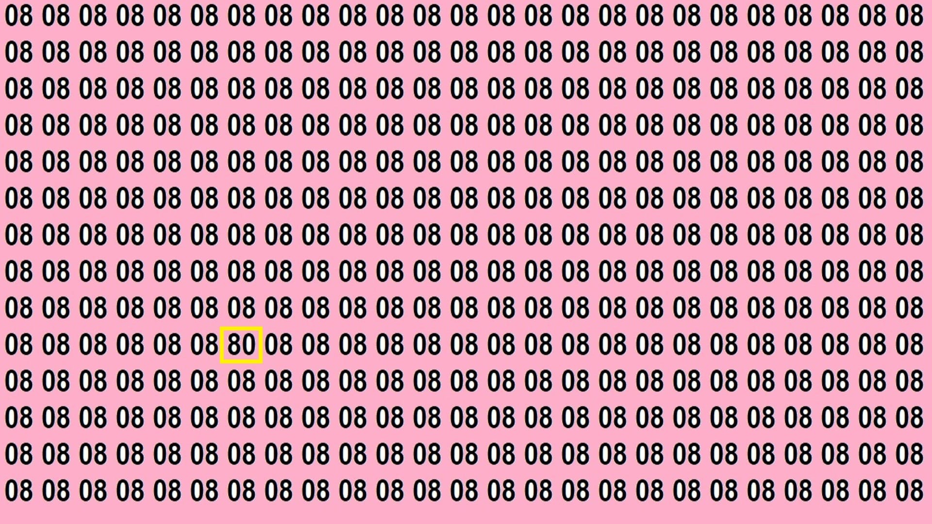 Optical Illusion IQ Test Brain Test Can You Spot 80 in 11 Seconds