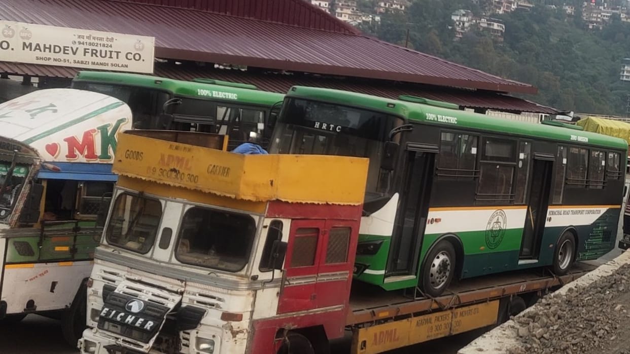 Brand new electric buses worth crores meant to run on the roads ended up sputtering right on the trailers