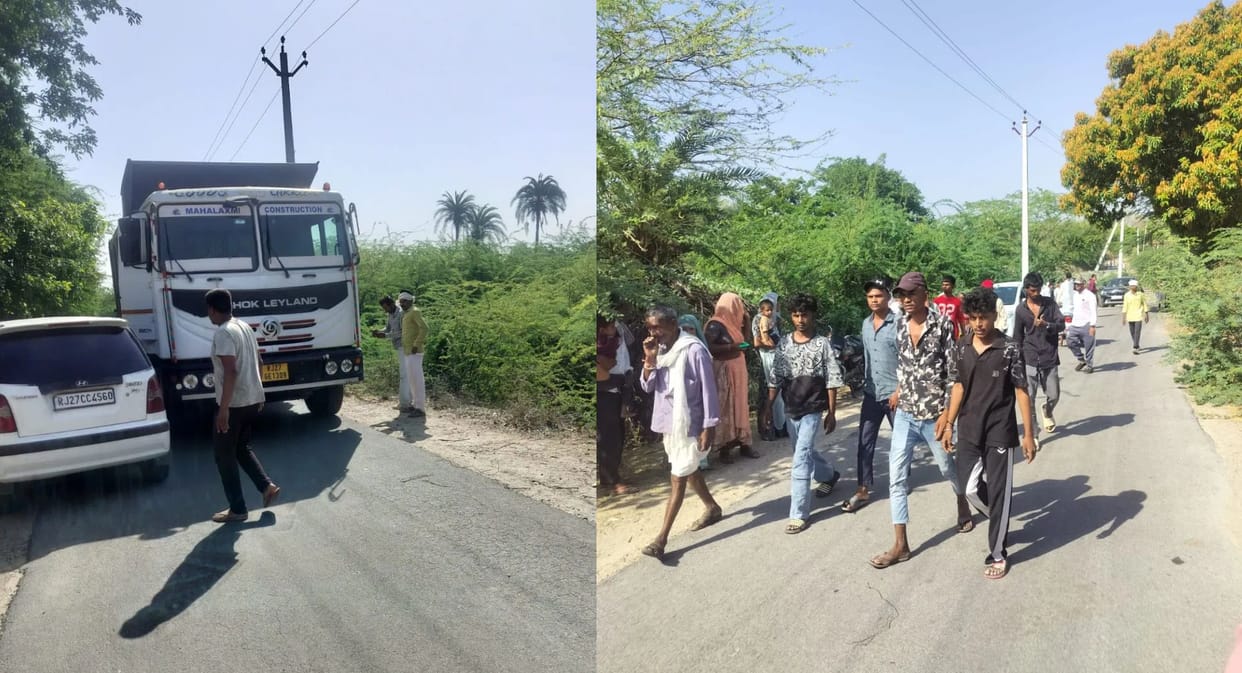 Tragic Road Accident in Salumber ITI Teacher Killed After Dumper Hits Bike Colleague Seriously Injured