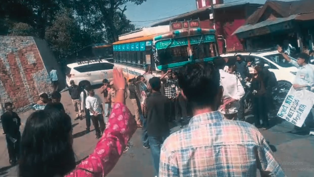 NEET UG 2026 Cancelled SFI Stages Protest in Shimla Over NEET UG Paper Leak Scandal