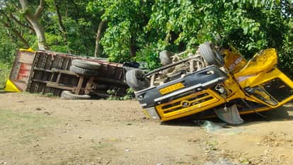 School Bus Collides with Tractor-Trolley on Highway in Shahjahanpur