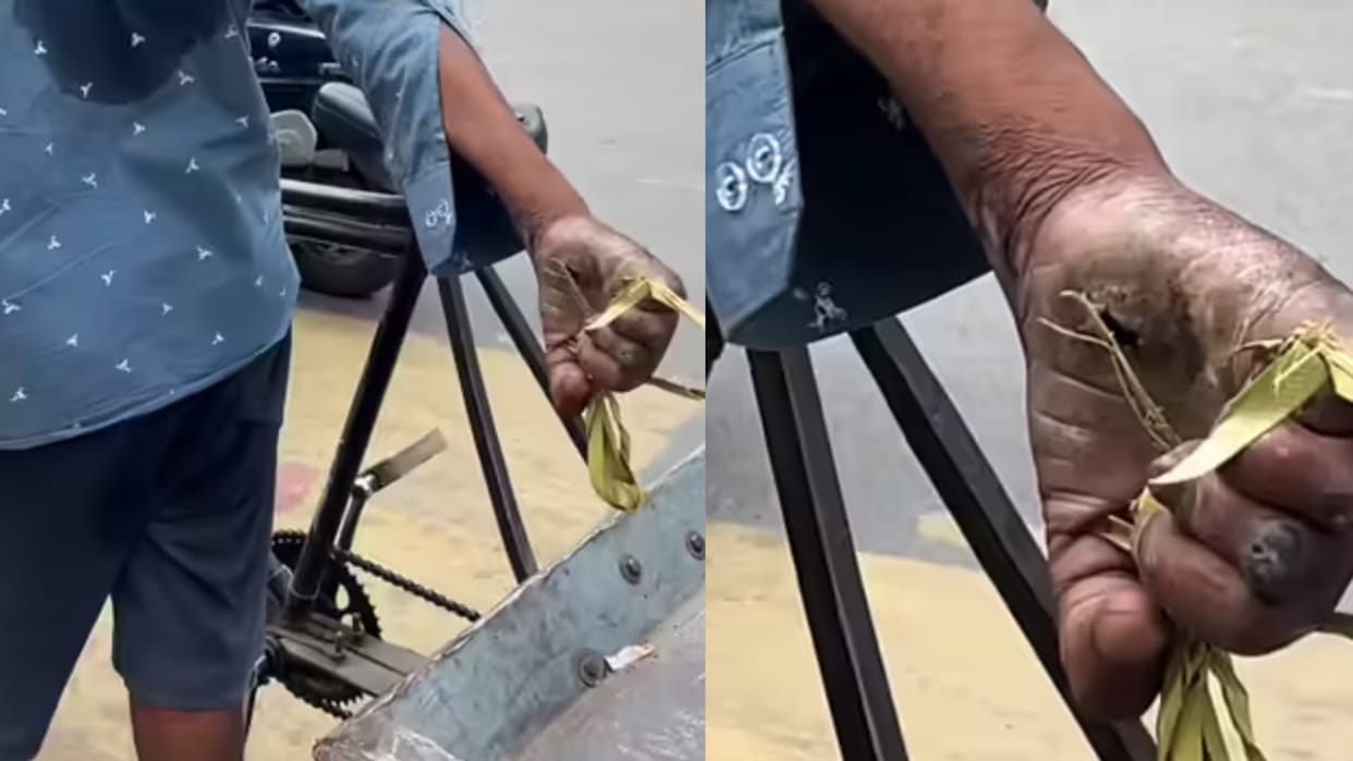 Viral Real Heroes Do Not Always Wear Suits Sometimes They Pull Rickshaws With Wounded Hands