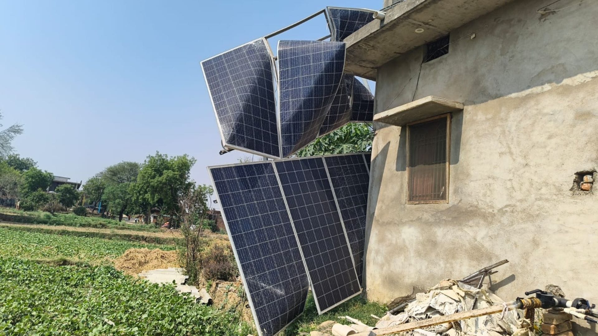 Fury Storm Over 150 Villages Plunged into Darkness 48 Hours Power Supply Yet to Be Restored in bhadohi