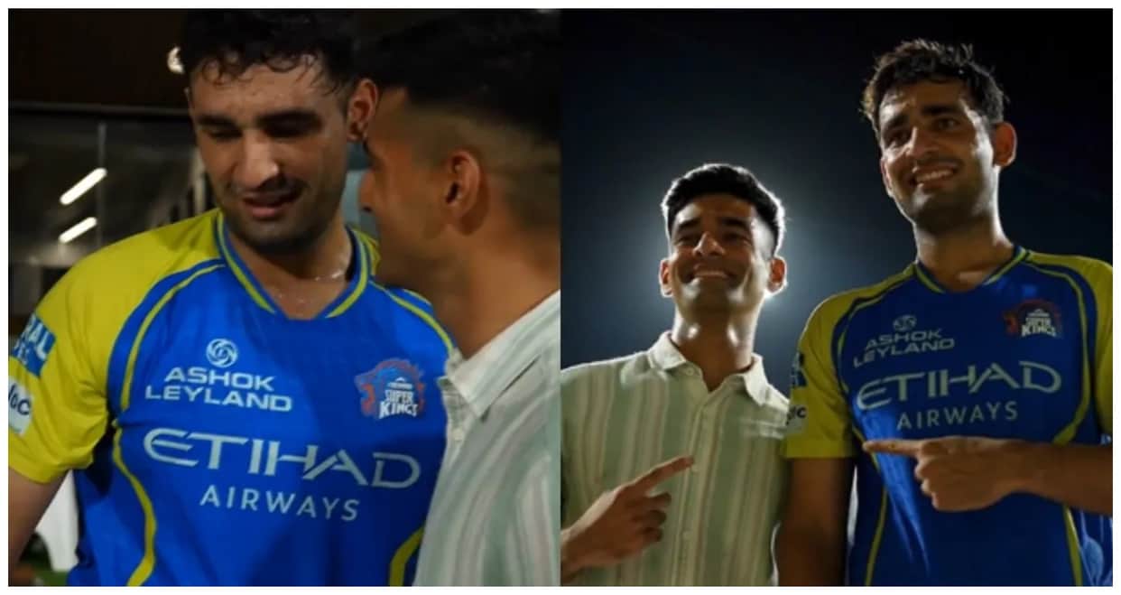 CSK Pacer Anshul Kamboj Meets His Doppelganger, Viral Video Wins Internet