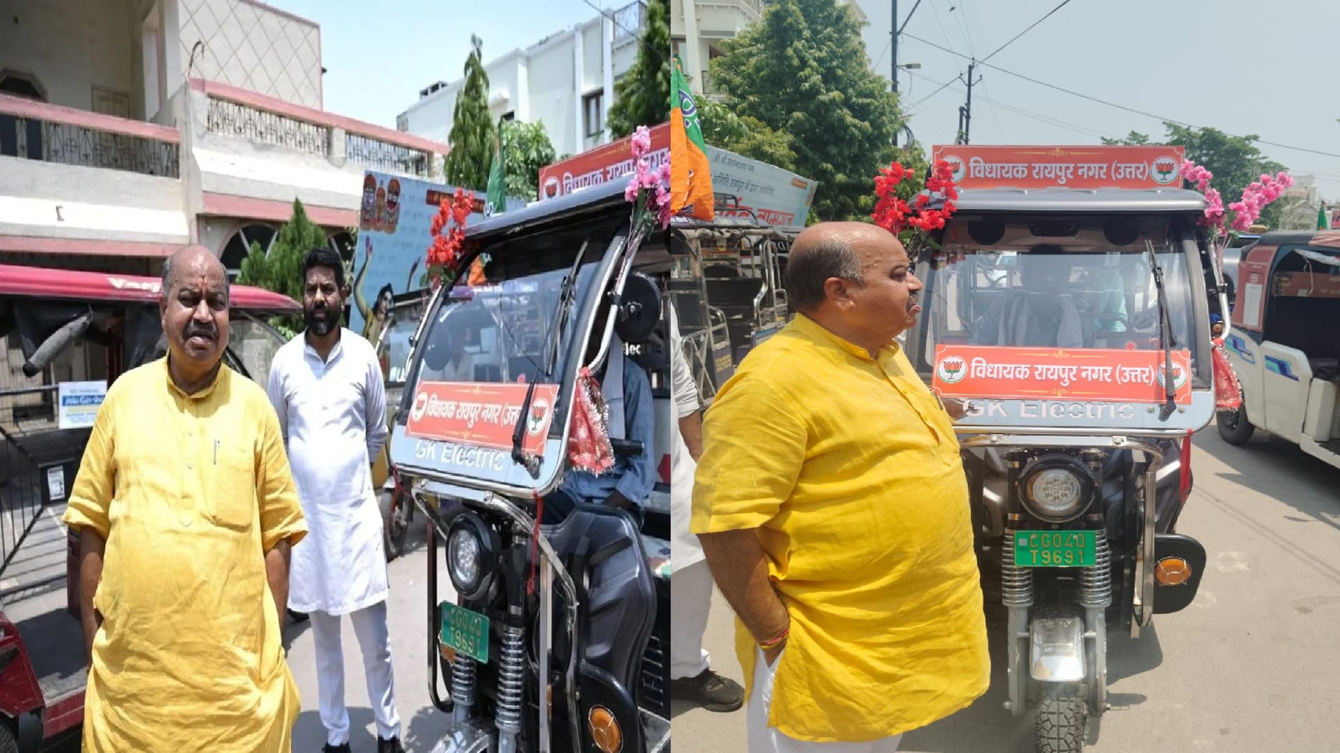 विधायक पुरंदर मिश्रा ने खरीदा ई-रिक्शा