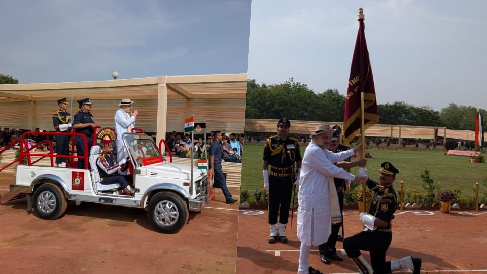 Home Minister Amit Shah arrives at the NDRF Investiture Ceremony