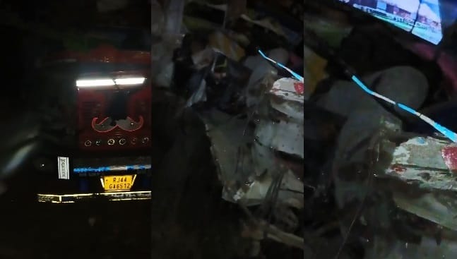Kanpur Accident Headon collision between two trucks one driver dies on the spot other in critical condition
