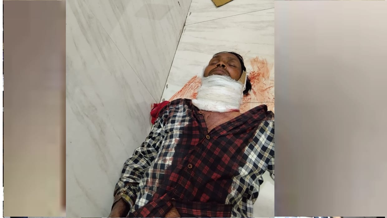 In Maharajganj, a husband slit his throat after a dispute with his wife.