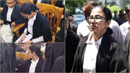 Former CM Mamata Banerjee arrives at HC in a lawyer’s attire, in connection with post-poll violence PIL case