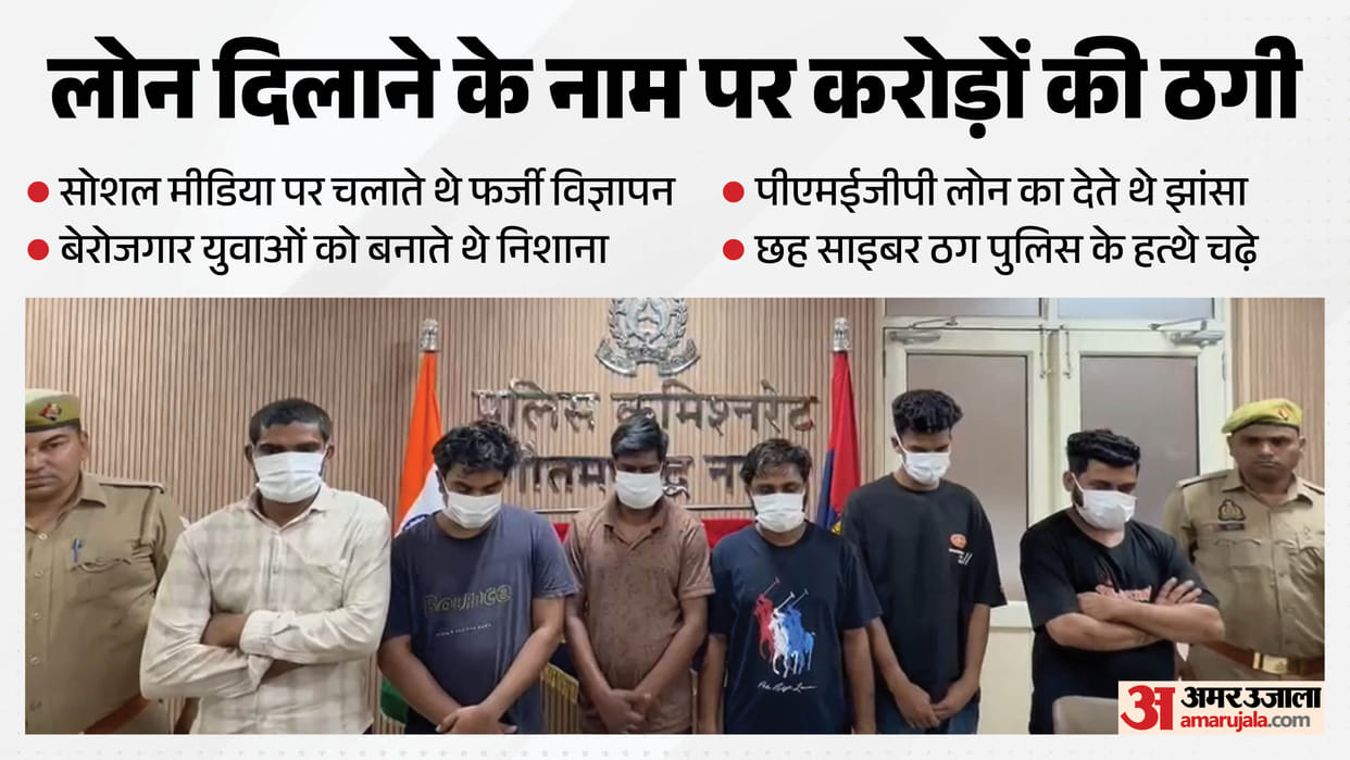 Six accused of gang involved in cyber fraud worth crores in name of PMEGP loan arrested in Greater Noida