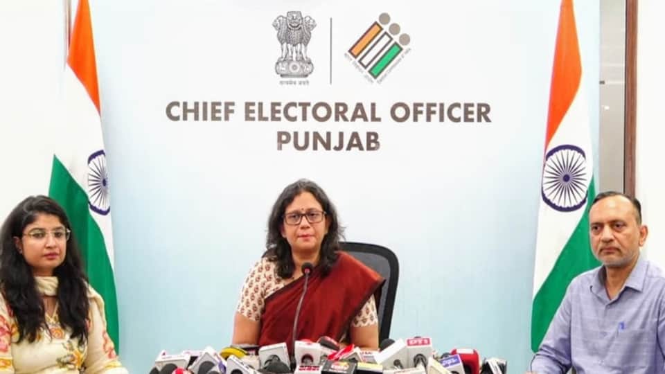 पंजाब में एसआईआर को शेड्यूल जारी
