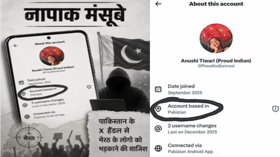 Pakistan-Linked X Handle Accused of Attempt to Incite Communal Tension in Meerut, FIR Registered
