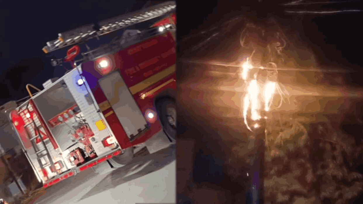 Electric Pole Catches Fire Due to Short Circuit,
