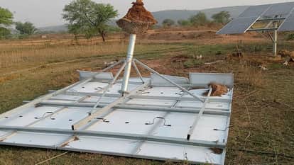 Two lives claimed including woman storm in Sonbhadra 81 houses damaged several injured in sonbhadra