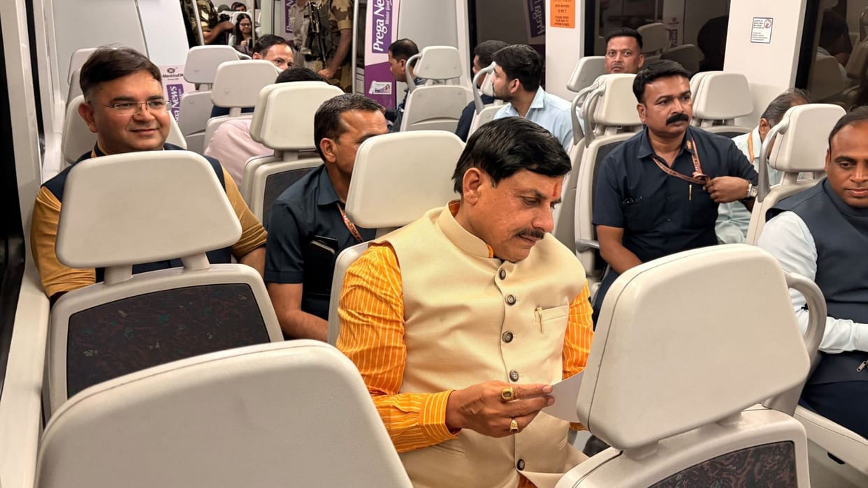 Impact of PM Modi Appeal CM Mohan Yadav Travels by Delhi Metro Conveys Message of Frugality