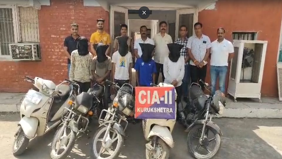 Five accused arrested in vehicle theft gang case
