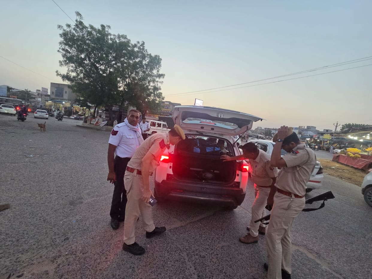 Rajasthan Police Launch Massive Statewide Crackdown, Check Thousands of Vehicles at 727 Checkpoints