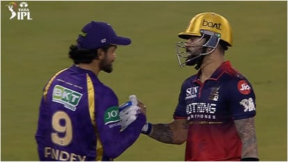 IPL 2026 RCB VS KKR: Manish Pandey took stunning catch Virat Kohli shocked reaction goes viral