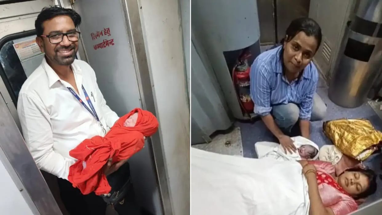 TTE Helped Pregnant Woman To Safe Delivery In Running Train Kushinagar Express