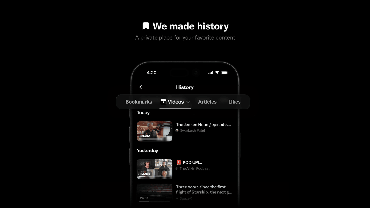 New History Feature: Finding old posts made easy X launches history tool