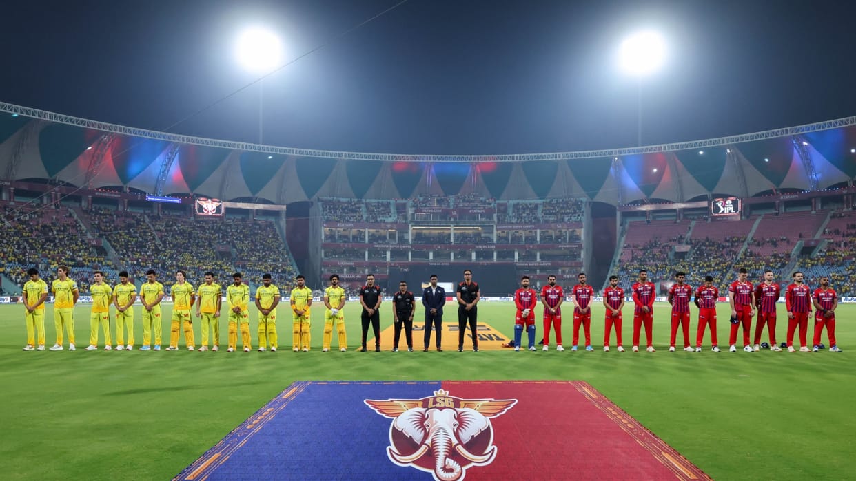 LSG vs CSK IPL 2026: The players and officials are wearing black armbands and A minute's silence observed