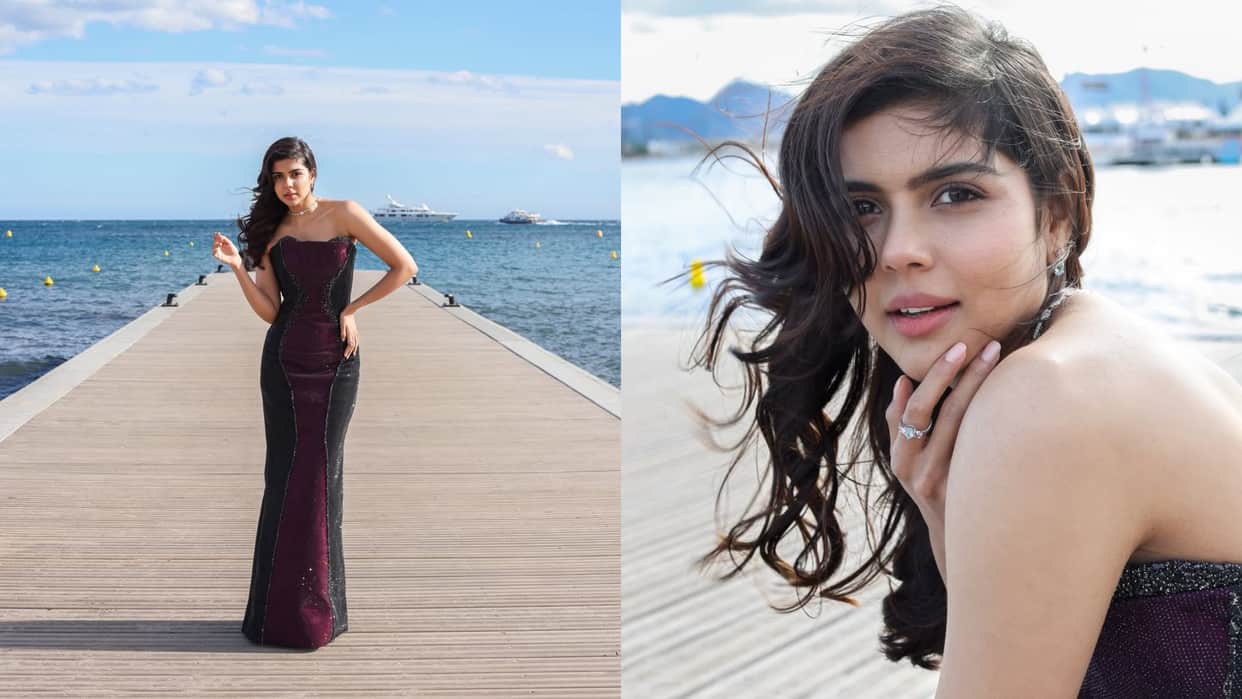 kalyani priyadarshan gives pose in off shoulder dress shares photos from cannes