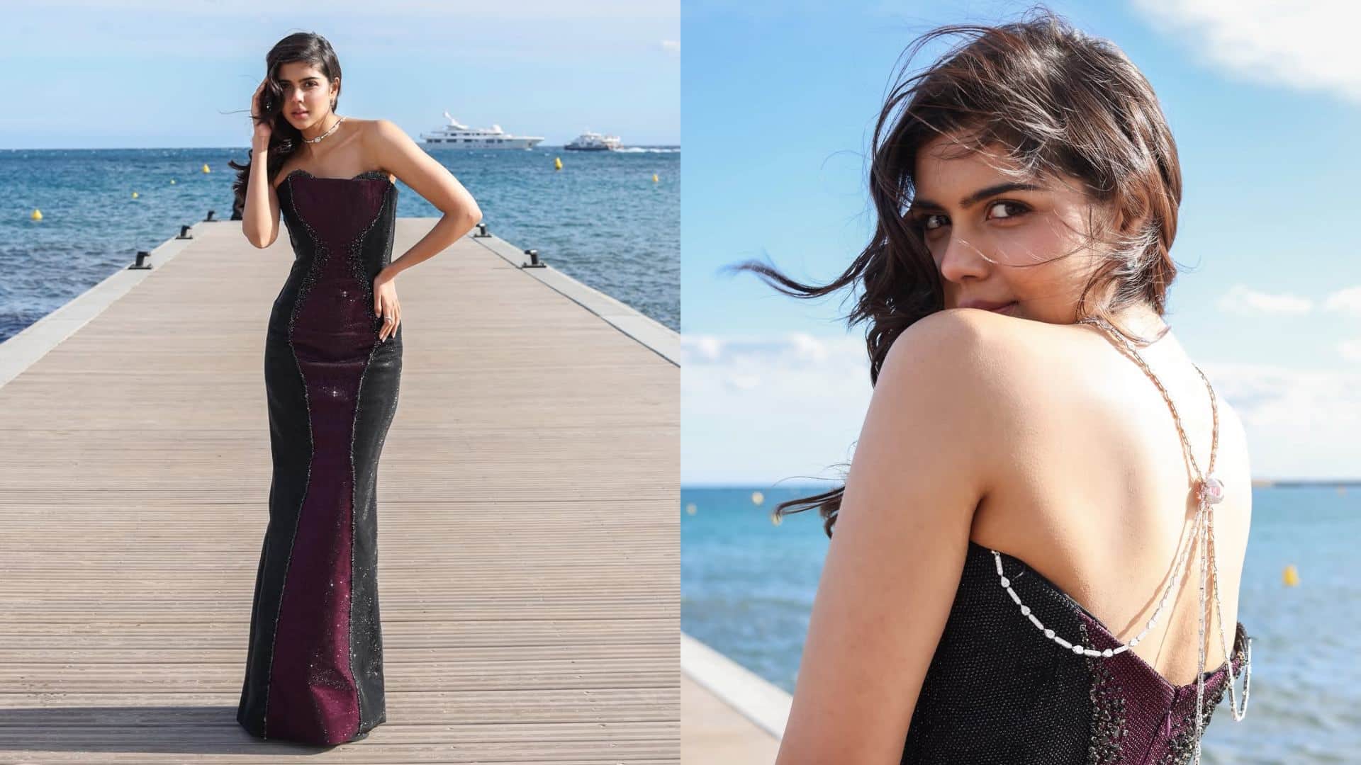 kalyani priyadarshan gives pose in off shoulder dress shares photos from cannes