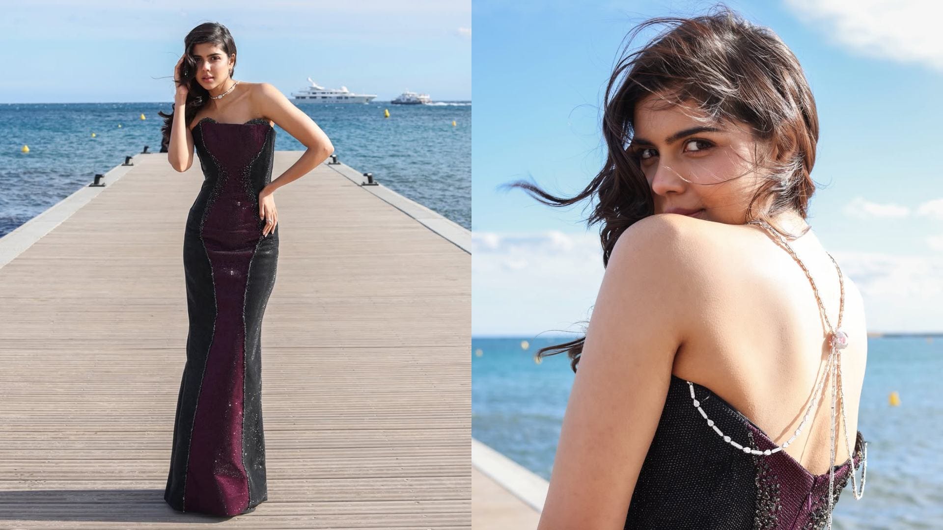 kalyani priyadarshan gives pose in off shoulder dress shares photos from cannes