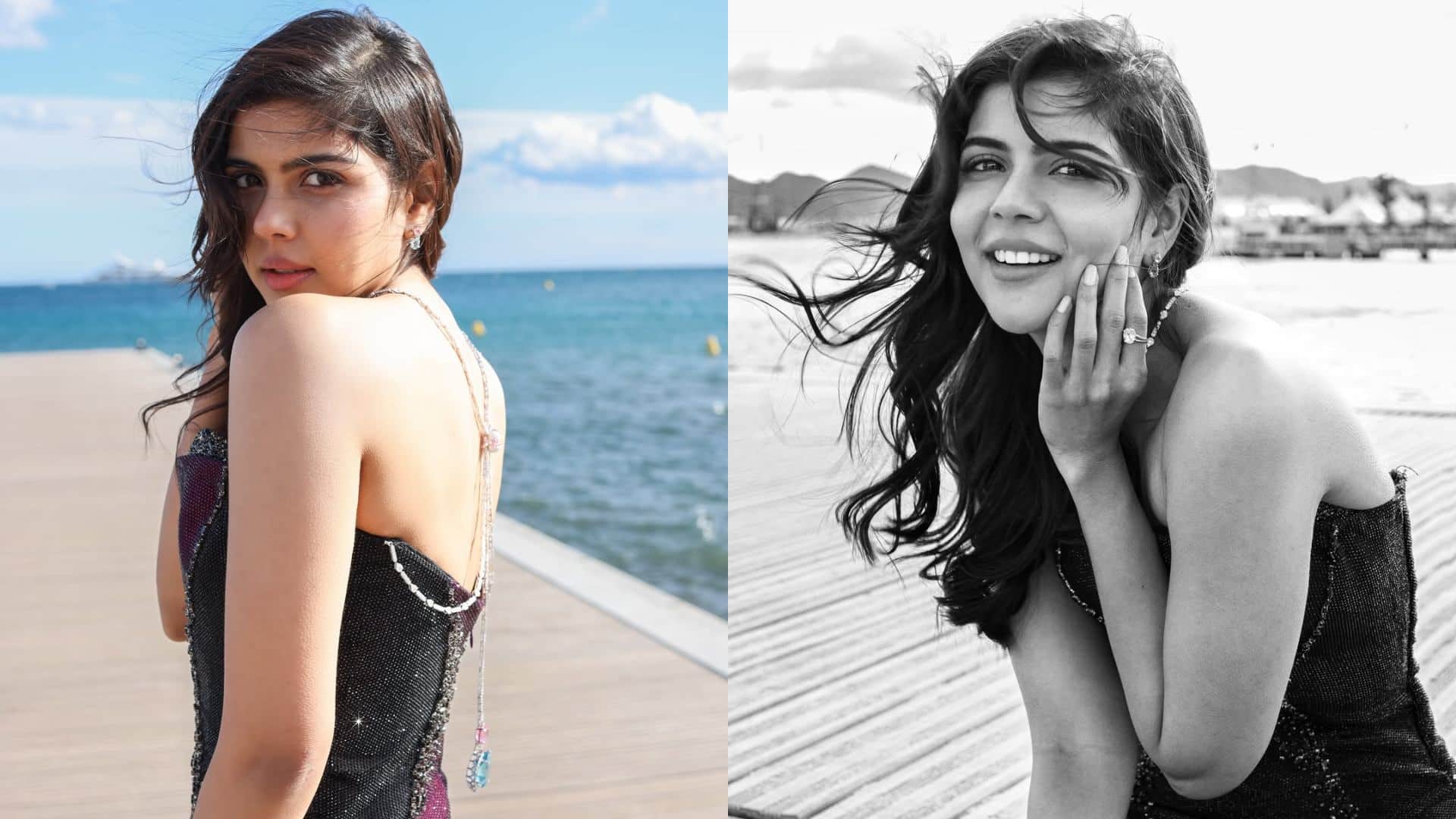 kalyani priyadarshan gives pose in off shoulder dress shares photos from cannes
