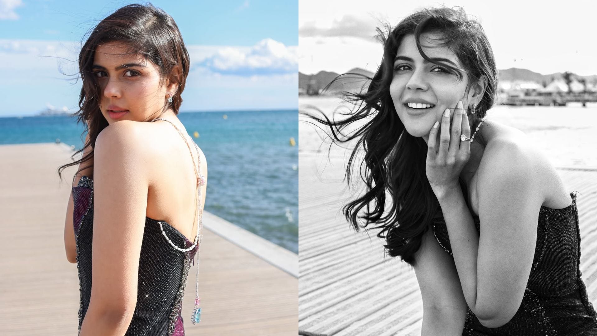 kalyani priyadarshan gives pose in off shoulder dress shares photos from cannes