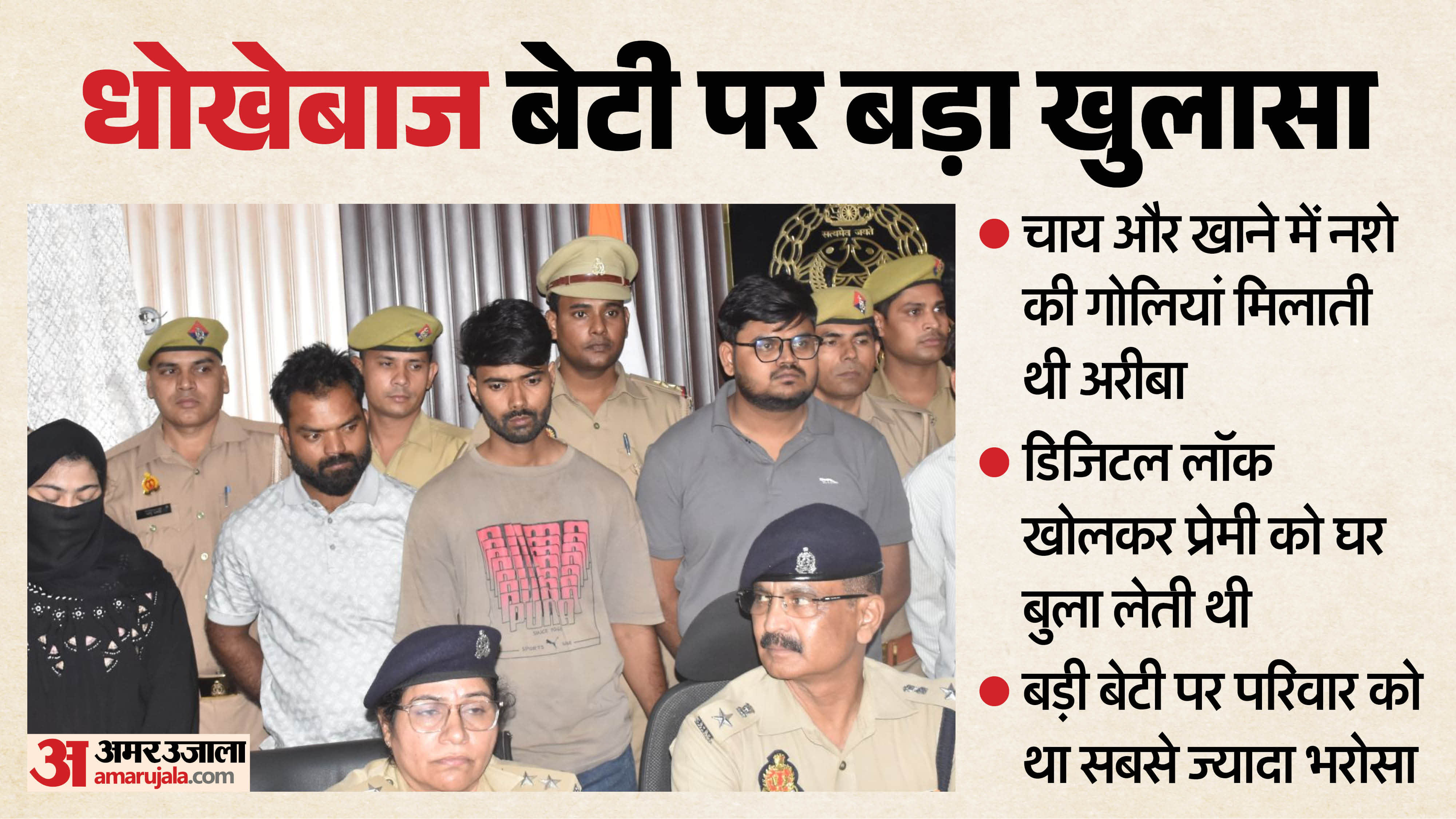 Moradabad Robbery Case Ariba used to invite her lover home after giving sleeping pills to her family