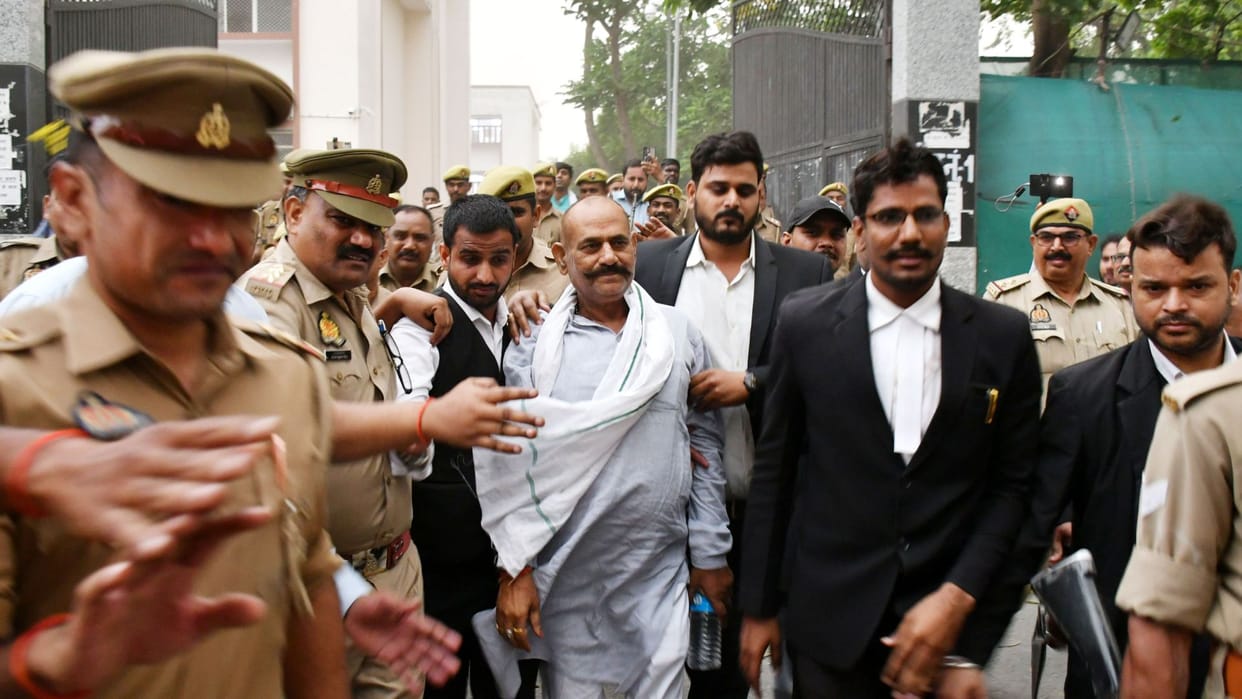 Former MLA Vijay Mishra his son daughter-in-law and wife found guilty of property grabbing in Bhadohi
