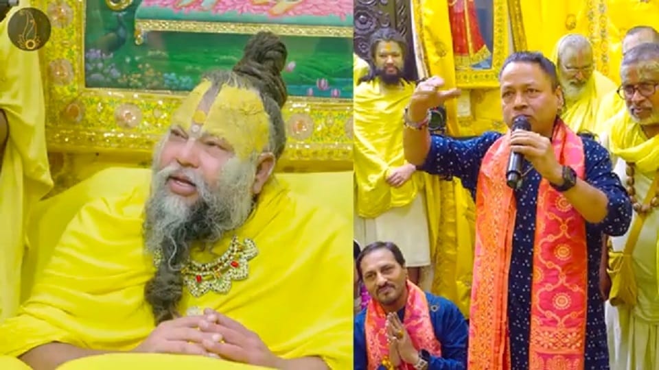 Singer Kailash Kher met with Saint Premanand at vridavan in mathura
