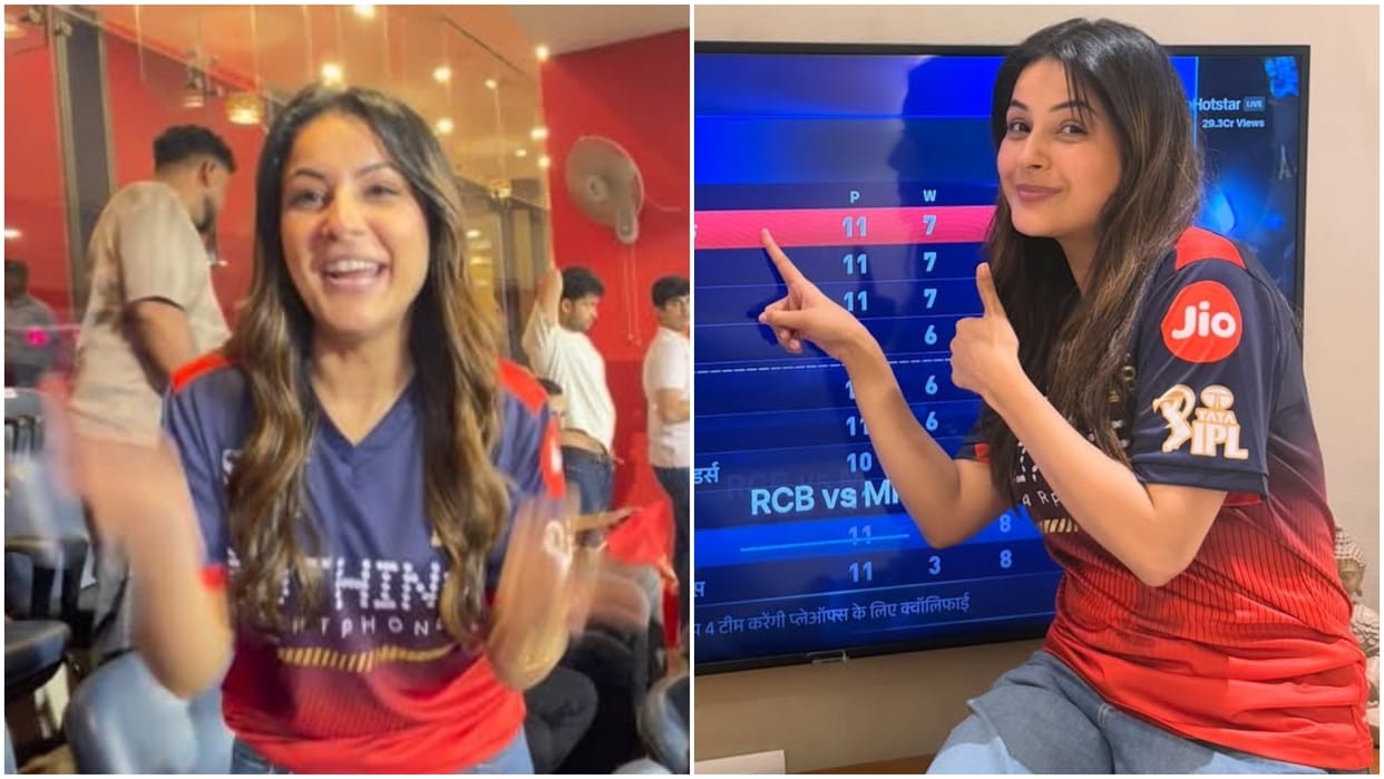 Shehnaaz Gill Dating Rumours With RCB Star Cricketer Devdutt Padikkal Actress Cheers For His Team Viral Video
