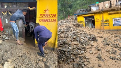 Uttarakhand Weather Tehri heavy rains water and debris entered several shops at Bhiwandi Bridge