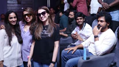 Karuppu Movie Stars Trisha Krishnan And Karthi Seen At Chennai Theatre Meet Fans